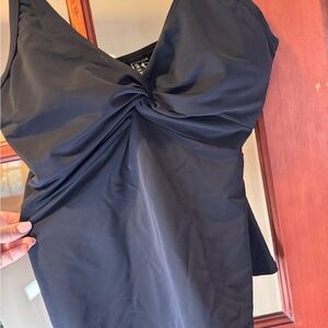 Chic Black Tankini Top by Sunsets, Size 36DD